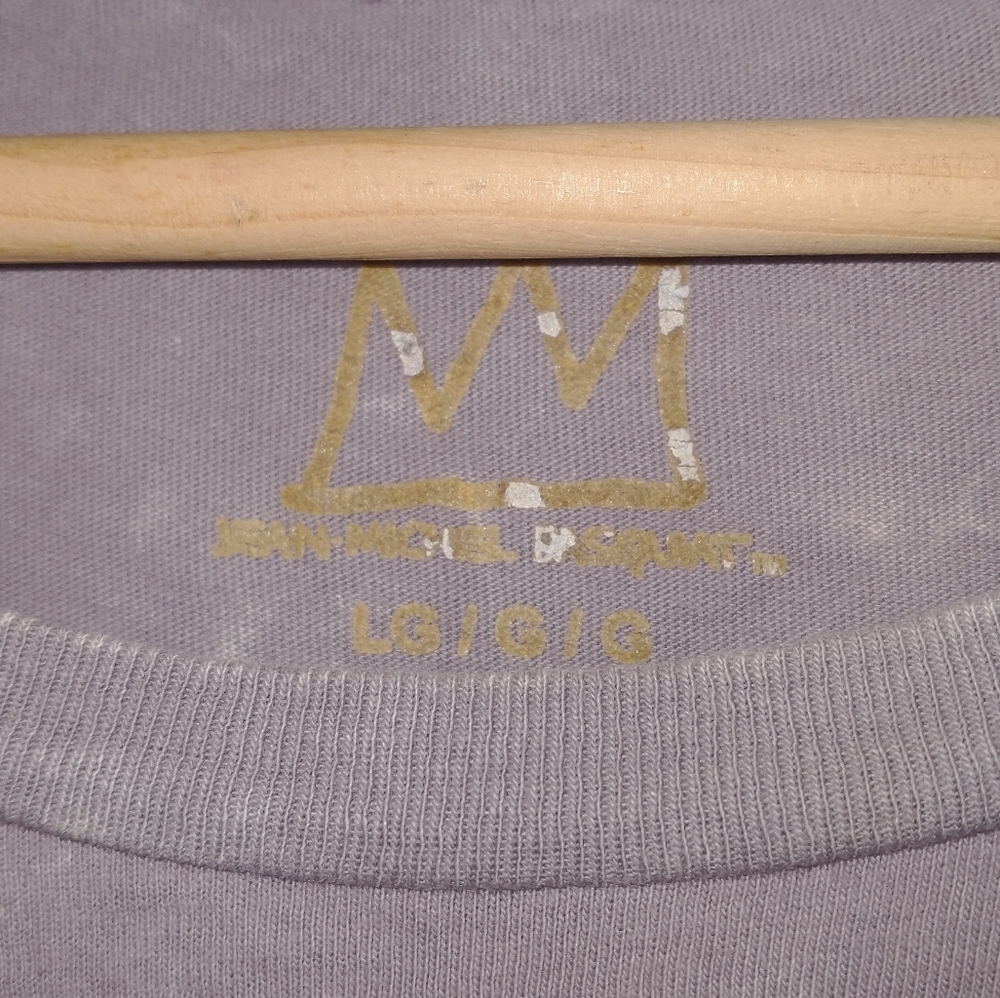 Jean Michael Basquiat Andy Warhol Gray Purple T-Shirt Large - Picture 6 of 10